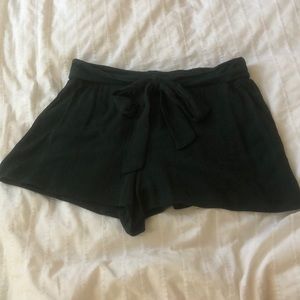 Dark green Smocked shorts